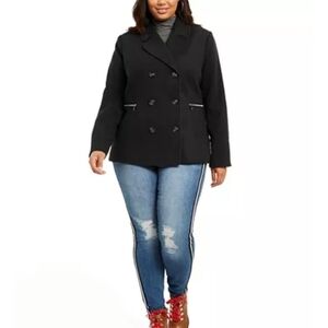 NEW Maralyn & MeJuniors' Black Pea Coat